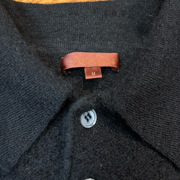 Andean Alpaca Wool Black Sweater - Picture 6 of 11